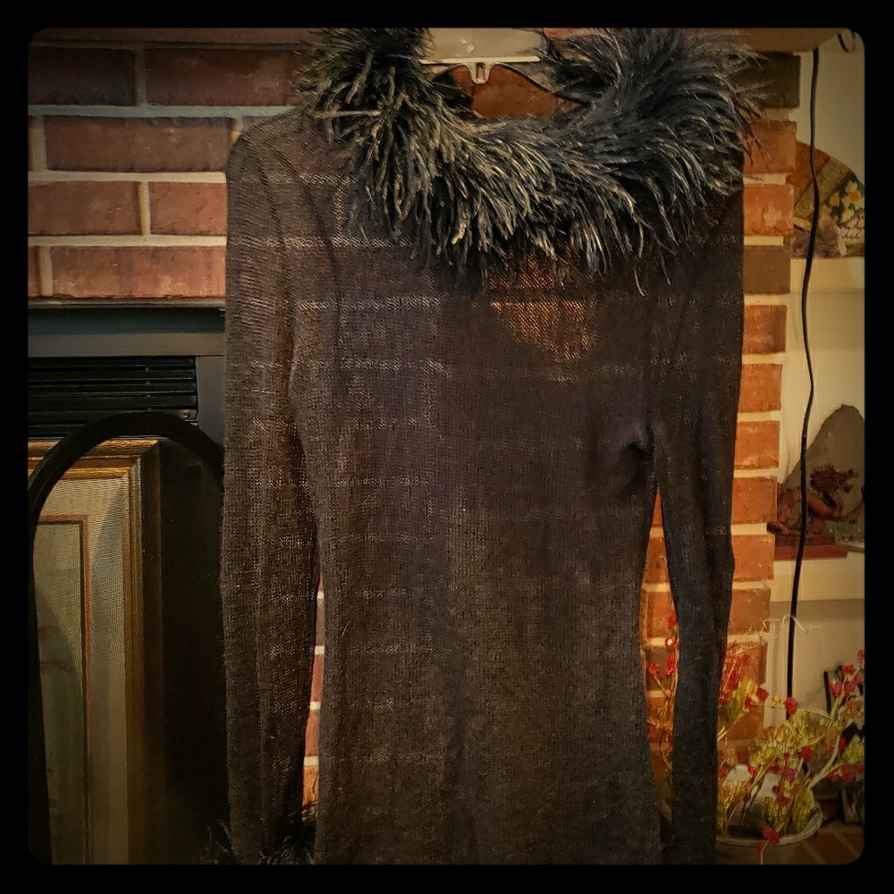 Jean Paul gaultier feather sweater